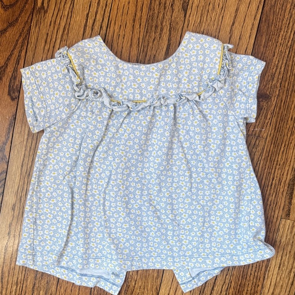 Baby Boden Blue Floral Top size 2-3Y